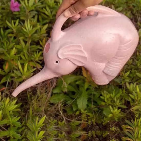 2L Vattningskanna Elefantform Stor Kapacitet Extra Lång Pip Enkel Konstruktion Barn Trädgårdsredskap Enkel Vattenkontroll Trädgård