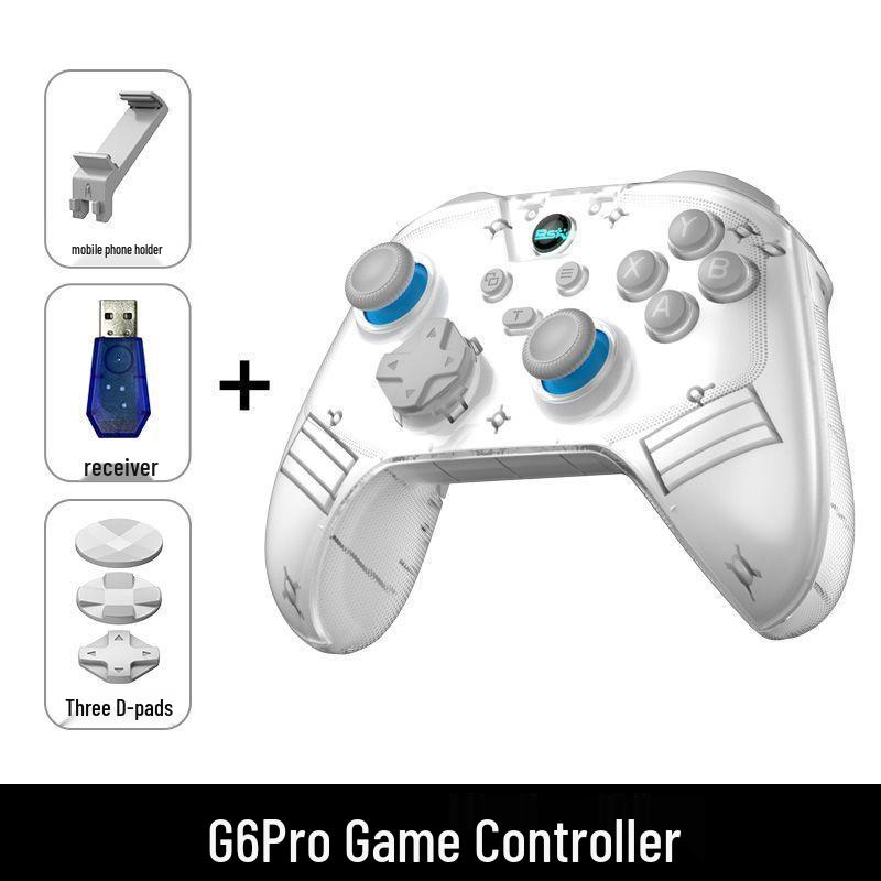 G6 Pro Esports Three-Mode Bluetooth Game Controller for PC, Switch, iOS, Mobile, Tablet, and NS Simulator.