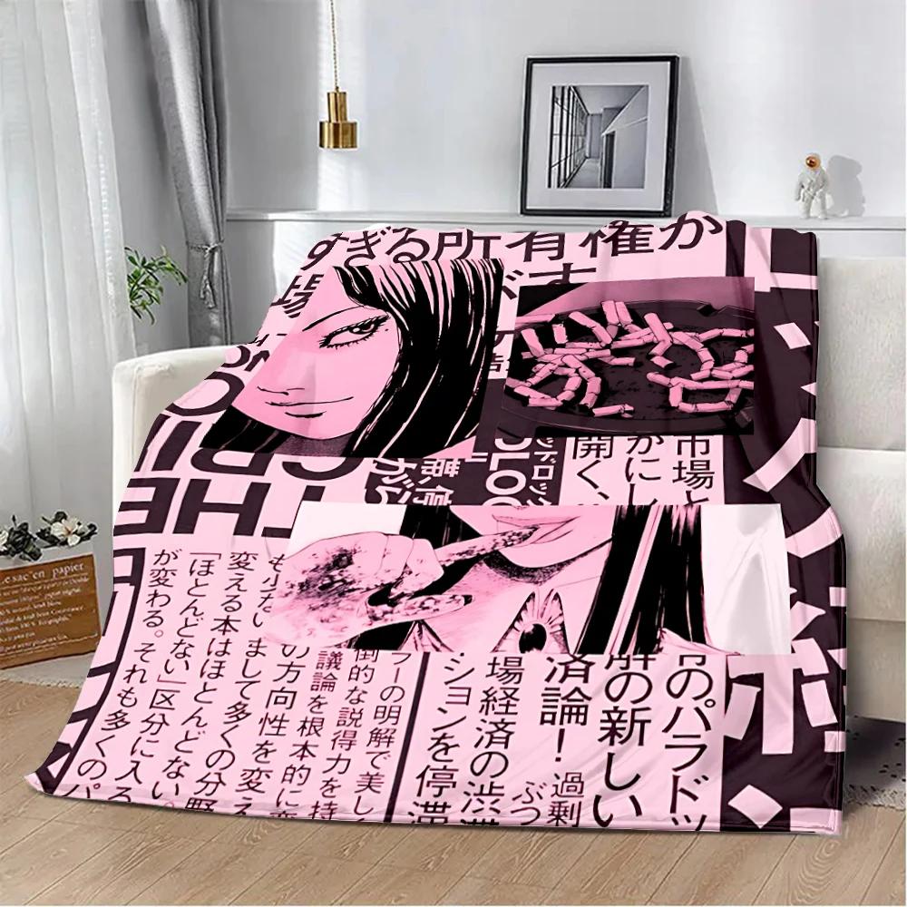 Thriller Manga Junji Ito Tomie Printed Blanket Picnic Blankets Warm Blanket Soft and Comfortable Home Travel Birthday Gift