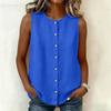Womens Bohemian Style Sleeveless Button Down Loose Tank Top