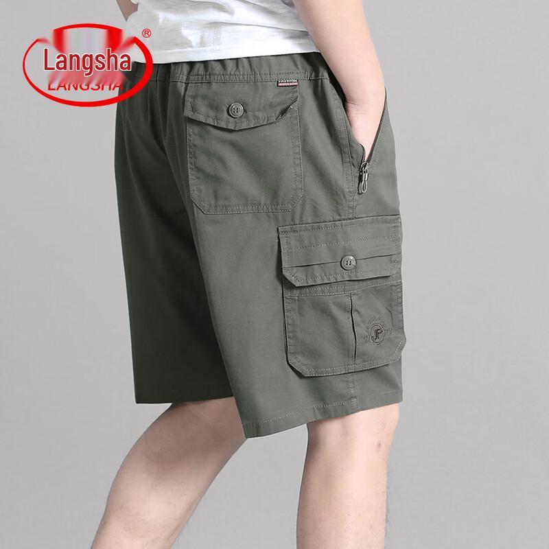 Men s Multi-Pocket Summer Casual Shorts 2XL