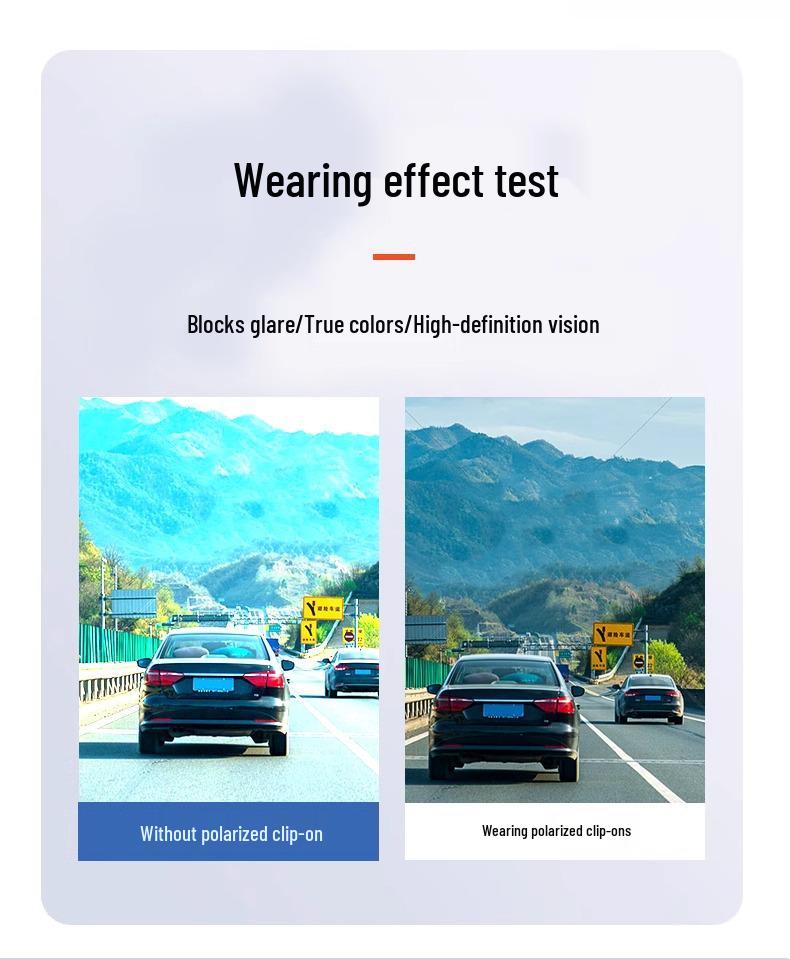 Occhiali da Sole Polarizzati Clip-On Ribaltabili da Uomo - Protezione UV per la Guida Giorno/Notte