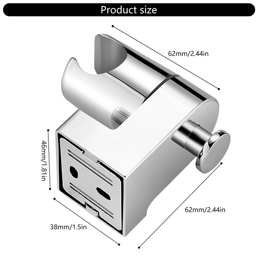 Handheld Shower Bracket Stainless Steel Shower Head Holder 360 Degree Adjustable Shower Wand Holder Easy to Install