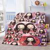 Nezuko Anime Lightweight Flannel Blanket Soft Warm Throw Cozy Blanket for Sofa Bed Home Decor -QJY