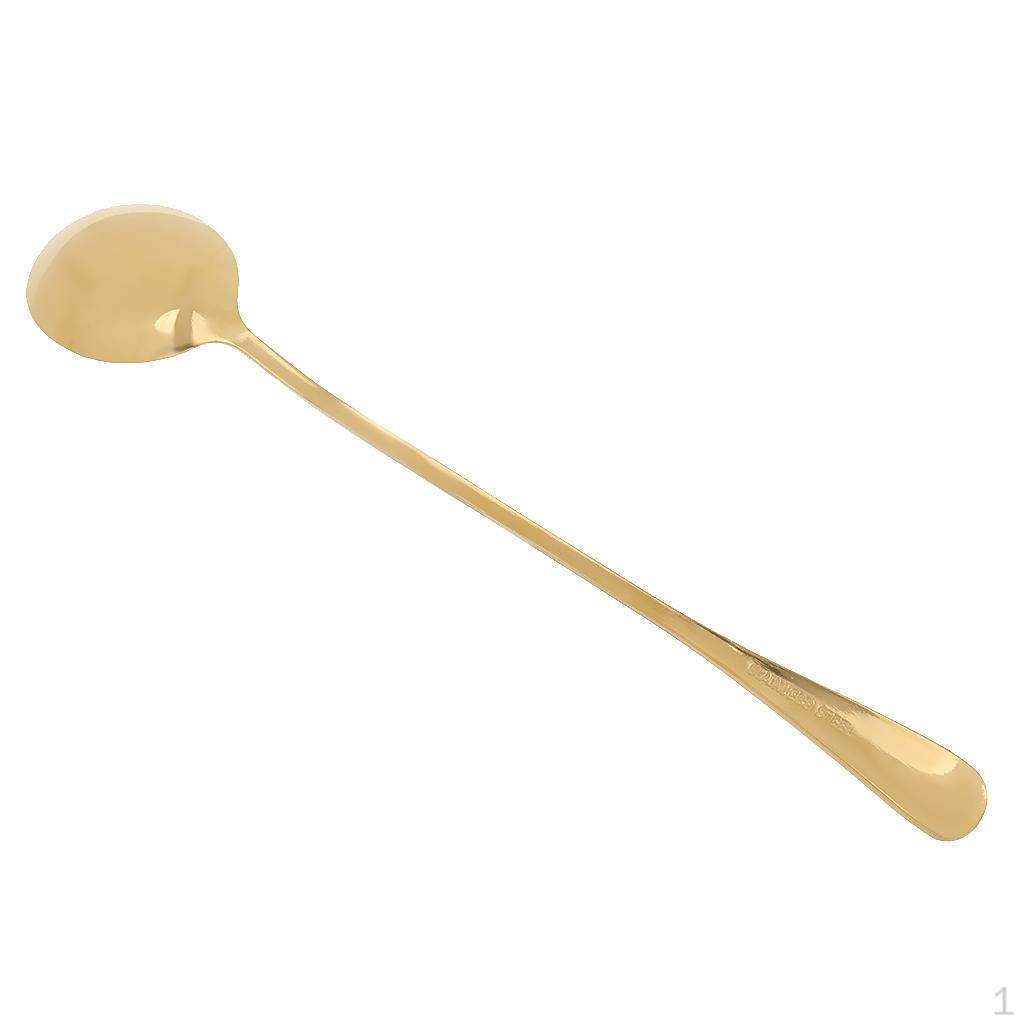 1 Piece Stainless Steel Spoon Coffee Tea Dessert Cream Gold / Rose Black Flatware Oval