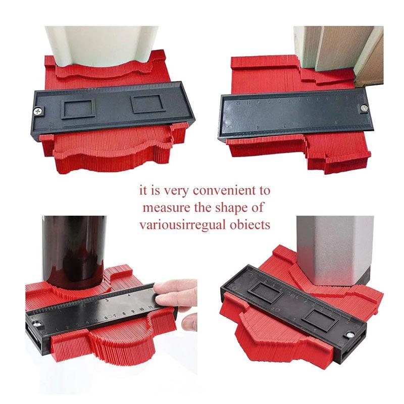 Contour Gauge Profile Duplicator 5 10 Inch Irregular Shape Scribing Ruler Woodworking Tool with Locking Mechanism for Carpenter