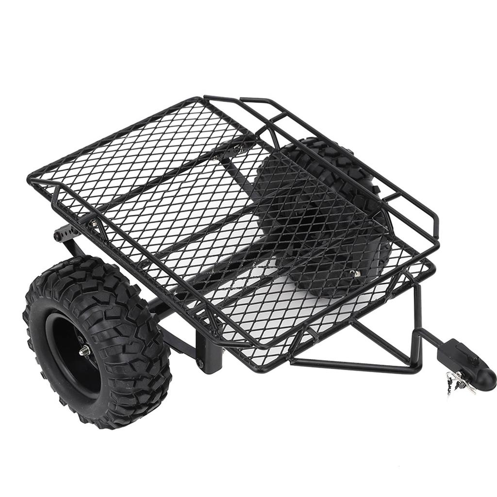 Metal RC Bucket Trailer Simulation Trailing Car for TRX4 D90 SCX10 CC01 110 DIY PartsBlack