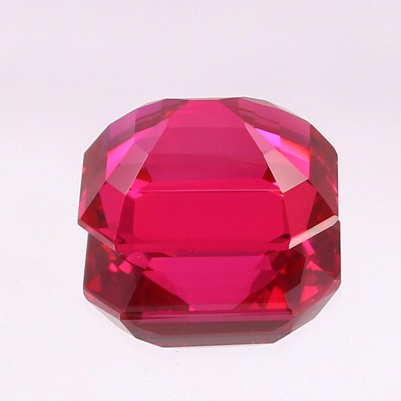 AAA 14x12 MM Flawless Blood Red Ruby Radiant Cut Loose Gemstone Mozambique