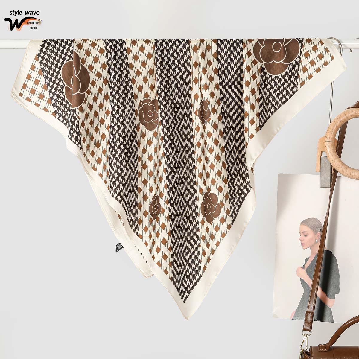 

Korean Style Fashion Silk Imitation Scarf: Spring/Summer Versatile Decorative Women s Neck Scarf - Hot Selling Item 70x70 cm