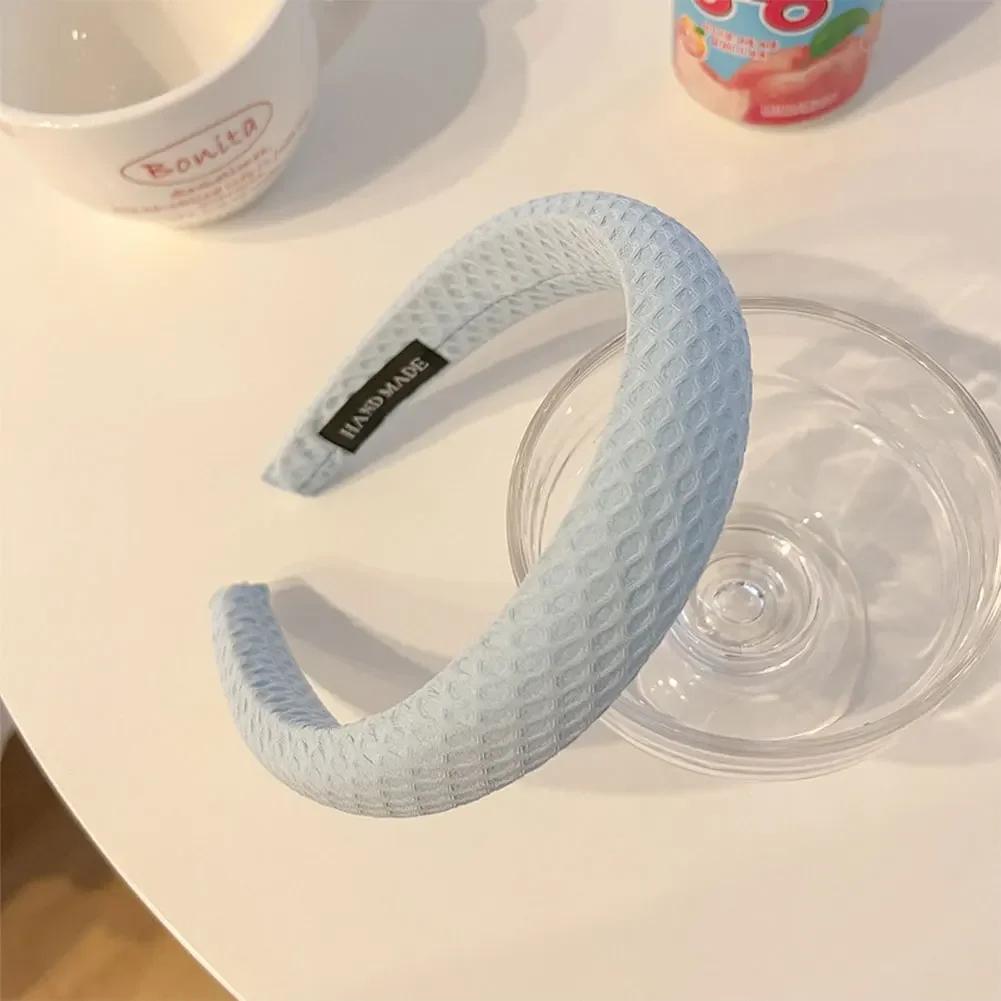 Diadema de Estilo Coreano Simple y con Temperamento para Mujer Aro de Pelo de Moda Elegante de Ala Ancha para Lavado de Cara de Niña