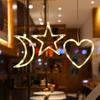 LED Christmas Lights with Suction Cups for Windows Hanging Christmas Lights with Bells Santa Claus Snowflakes for Home Shop Holiday Decor Year 2022
