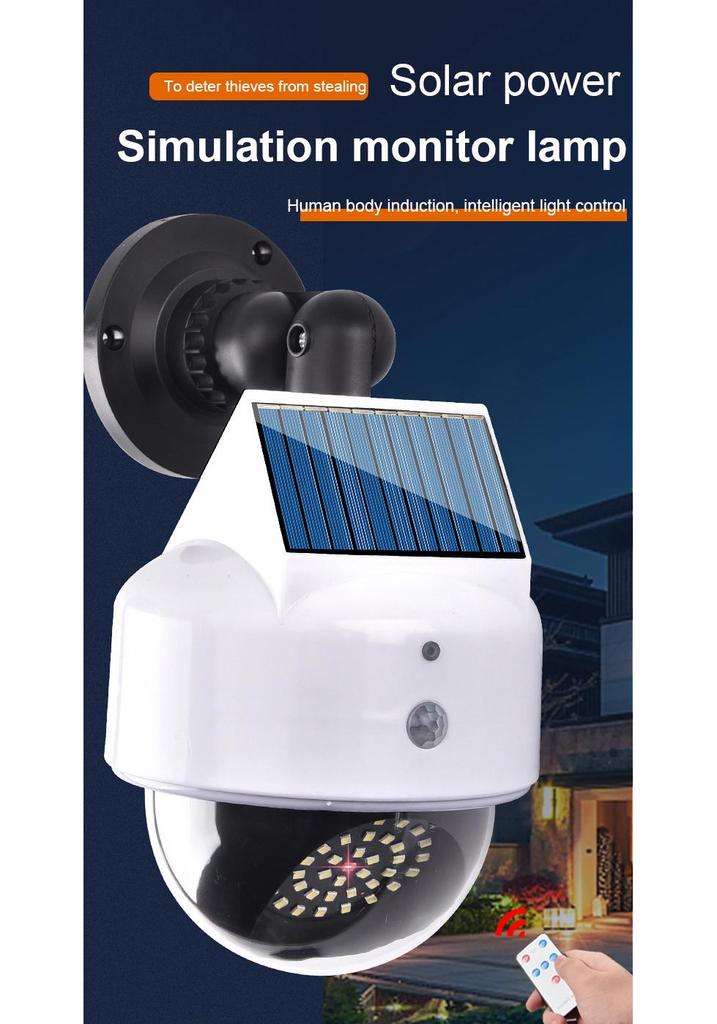 Luzes de Jardim Inteligentes Solares com Sensores de Movimento e Simulação de Câmera de Vigilância