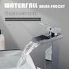 Modern Black Waterfall Basin Faucet