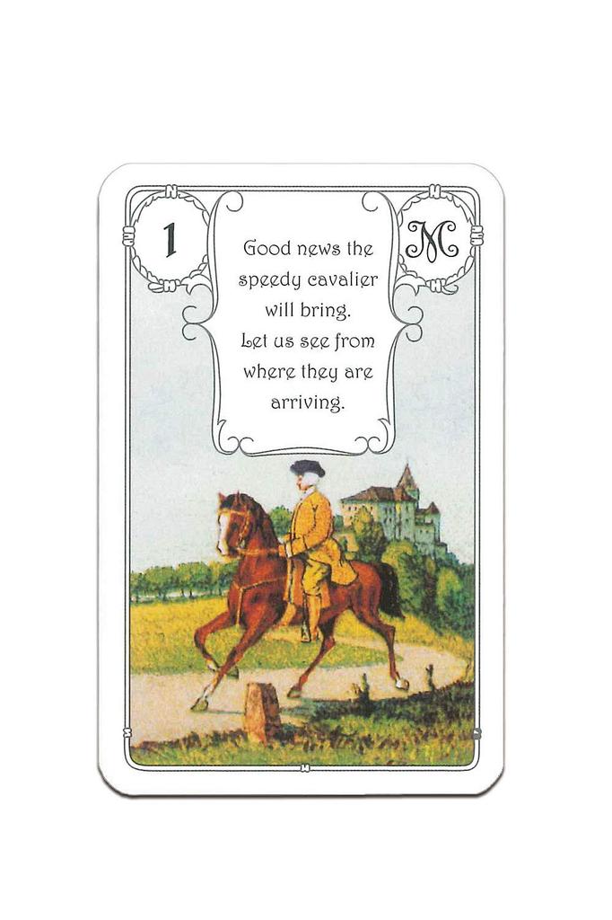 Nichiyu Lenormand Cards, 36 cards [Official Import] [Lenormand Red Owl] with Japanese instruction sheet, "The most standard red color in the Owl serie