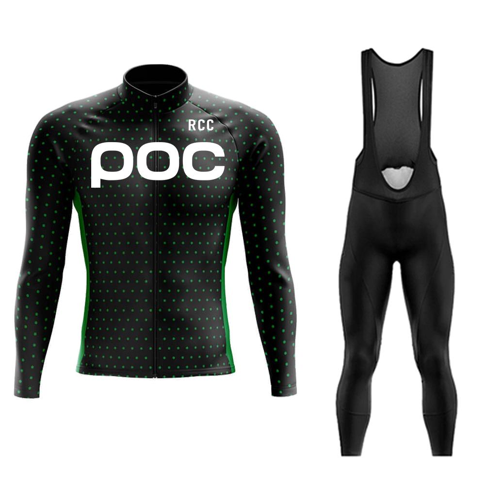 RCC POC 2026 Cycling Team Men's Cycling Jersey Long Sleeve Set MTB Bike Clothing Tenue Velo Homme Bicycle Wear