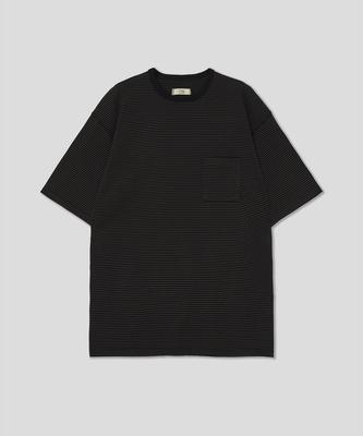 Onses Steady Stripe Short Sleeve T Shirts (Charcoal/Black)
