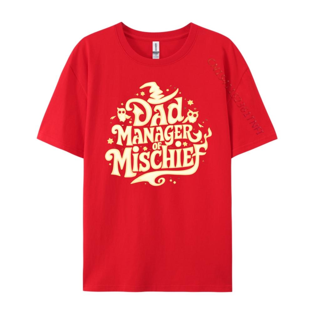 Funny Men Magical Dad Manager Of Mischief Oversized T Shirt Meme Tshirt St Patricks Day Graphic Camiseta S