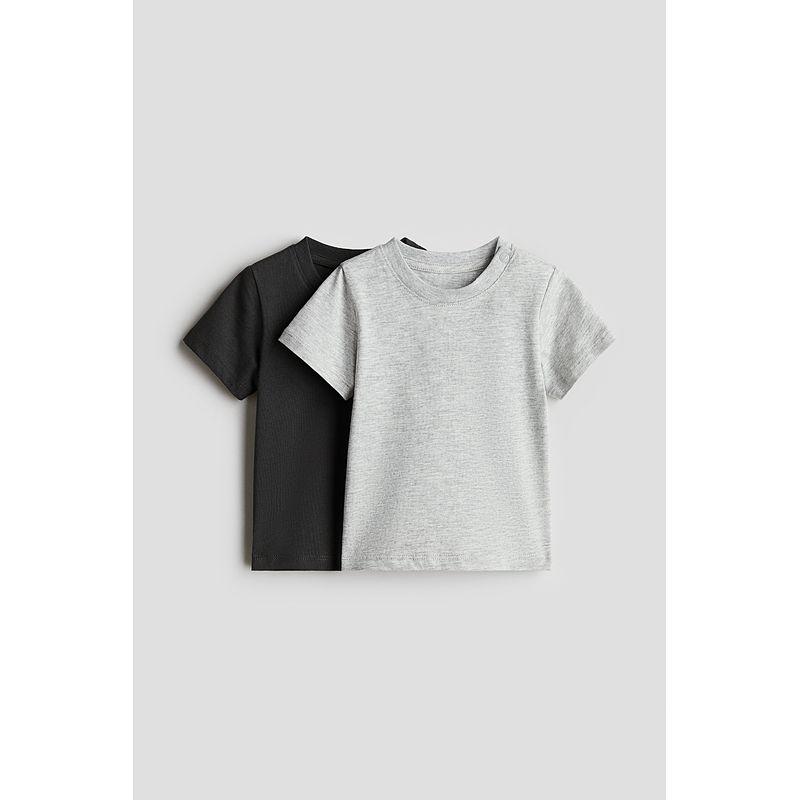 

HM 2025 Лето Новая Детская Одежда Малыш Мальчик Малышка Мягкий Трикотаж 2 Предмета Хлопковая Футболка 1088053