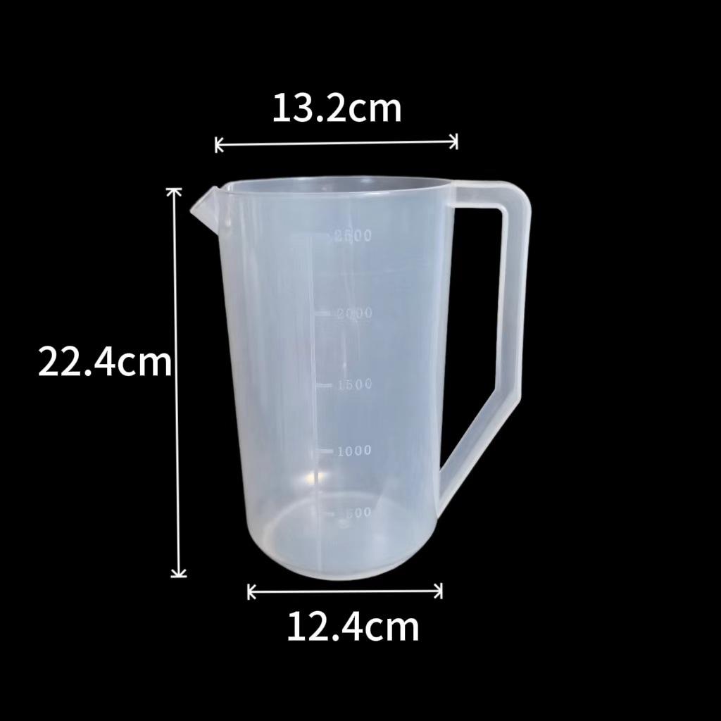 Transparent PP Measuring Beaker with Handle - Graduated Milliliter Cylinder, Thickened for Laboratory and Pesticide Use
