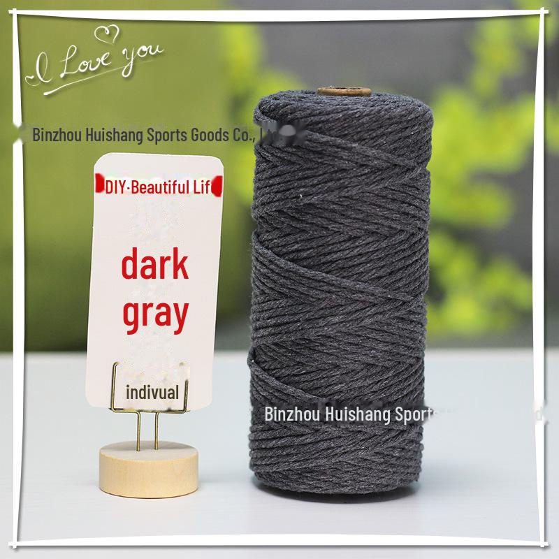 3 mm, 4 mm, 5 mm farbiges geflochtenes Baumwollseil für selbstgemachte und handgefertigte Wandteppiche, Geschenkdekoration, Hüte