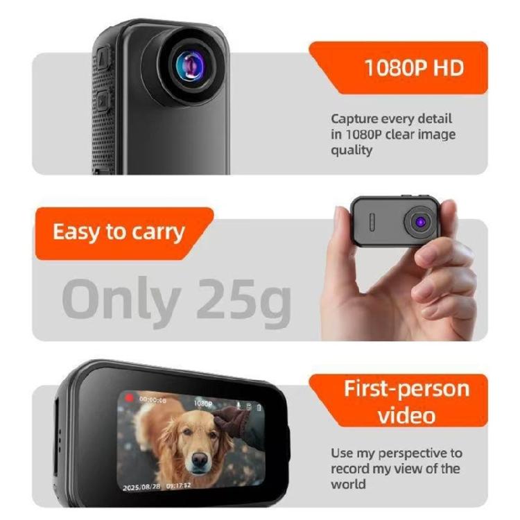 Wide Angle Waterproof Sports Camera 130° FOV Magnetic Backing 720P Resolution Thumb Size For Diving Climbing