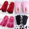 Pantufas Cosplay de Dinossauro Aconchegantes Com Sapatos de Patas de Pelúcia Macia Para Aquecimento de Inverno
