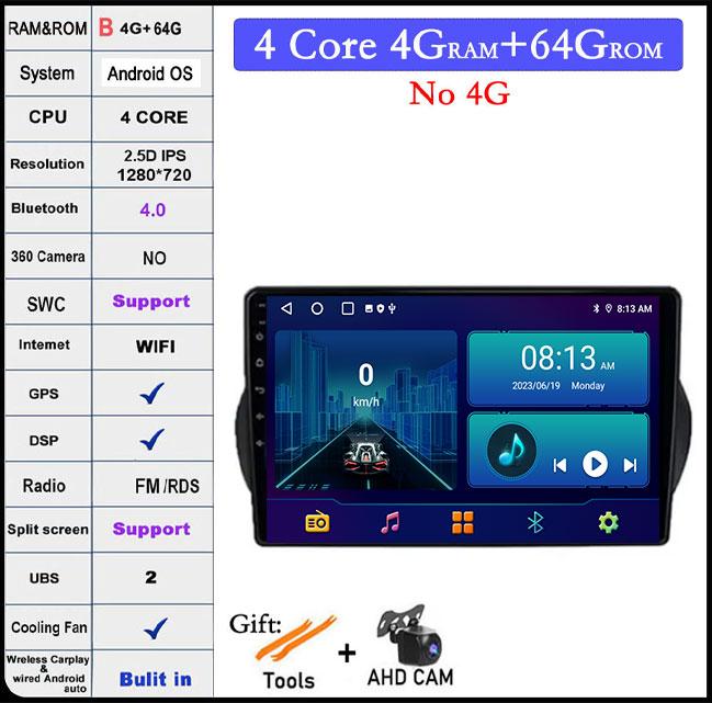 Android 14 For Peugeot Bipper 2008 - 2017 Car Audio Player Stereo Video Multimedia Radio Bluetooth GPS Navigation