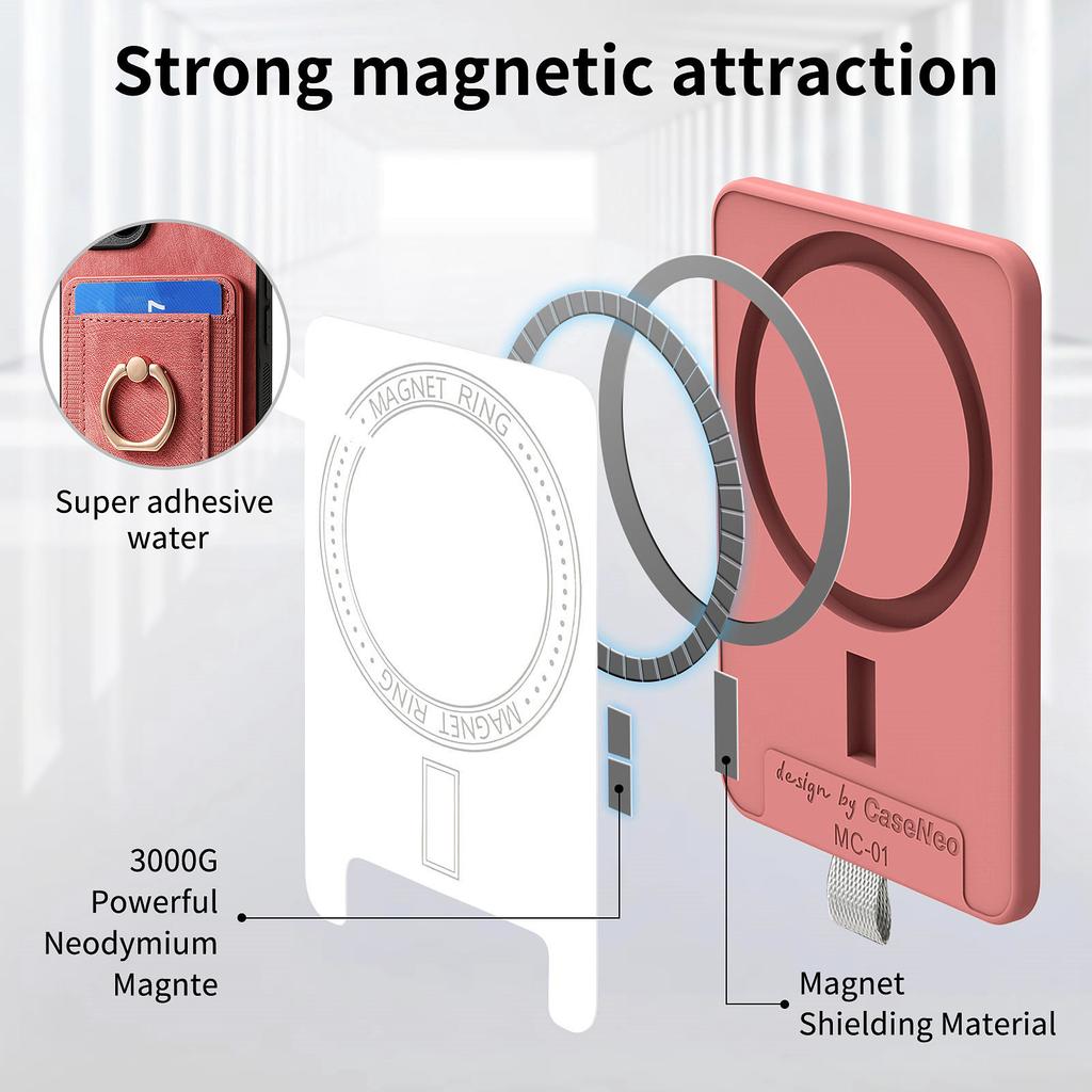 2 In 1 Detachable Cards Solt Ring Holder Case For iPhone 15 Pro Max 14 Plus 13 12 11 XR X XS 7 8 Magnetic Bag For Magsafe Cover