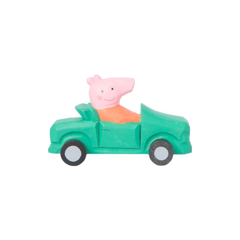 Peppa Pig Wooden Handcrafted Diy Car Toy For Kids And Home Decor With Modern Art Style
