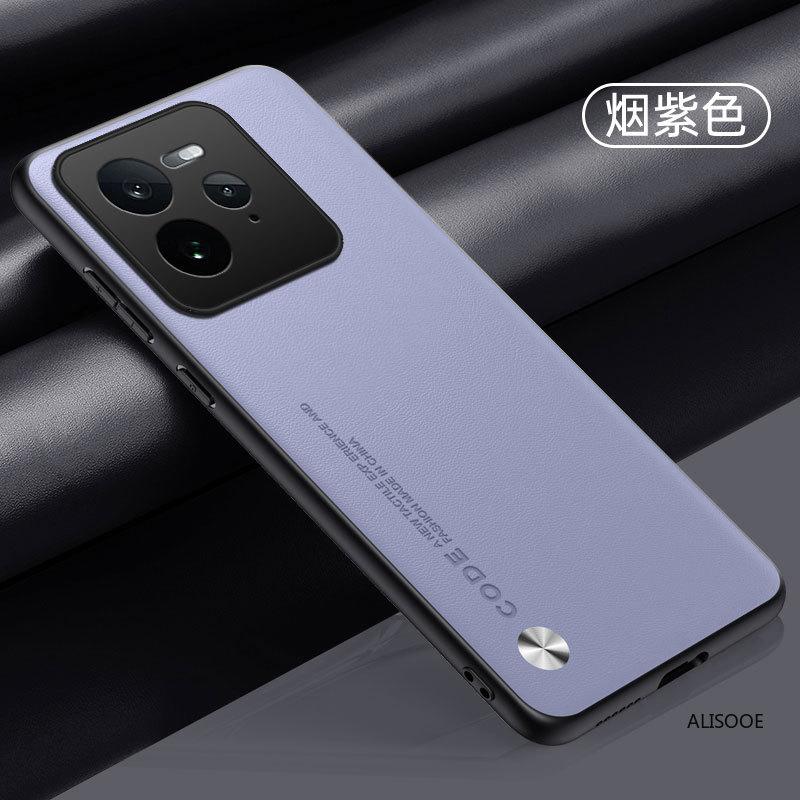 Hülle für Realme GT 7 Pro / GT7 Hülle Luxus Fasertextur PU-Leder Schutz Rückseite Abdeckung Capa Stoßfeste Hüllen
