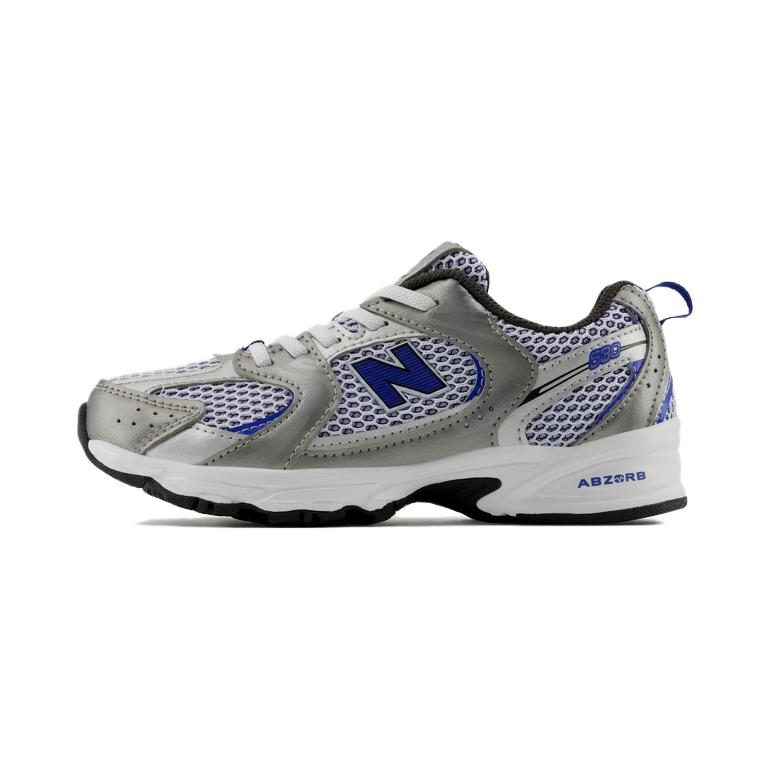 New Balance Fabric MR530 Y2K Comfortable Shock Absorbing Durable Low Top Running Shoes Kids sneaker White Silver PZ530ADE