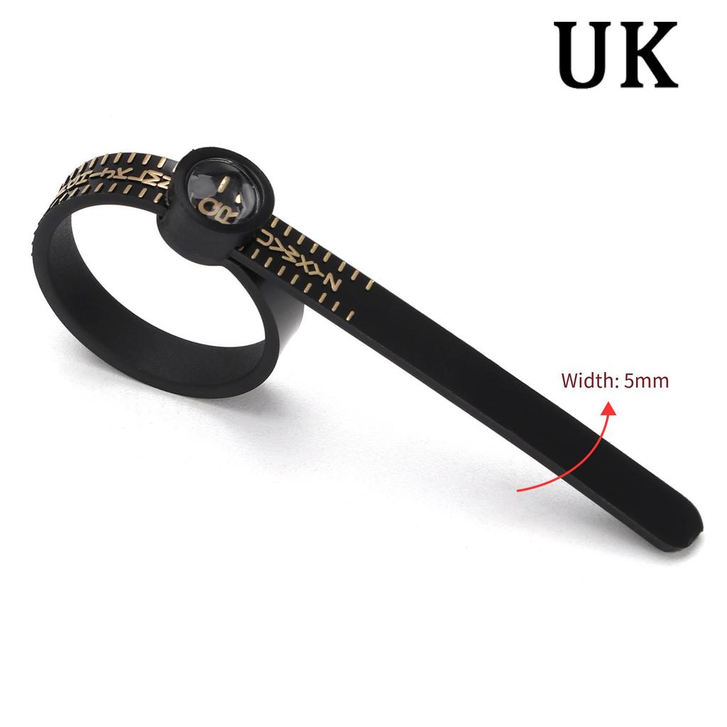 US/UK/EU/HK Size Ring Ruler Ring Measuring Tape Ring Measuring Tool Annular Coil Finger Size Filter with Magnifying Glass
