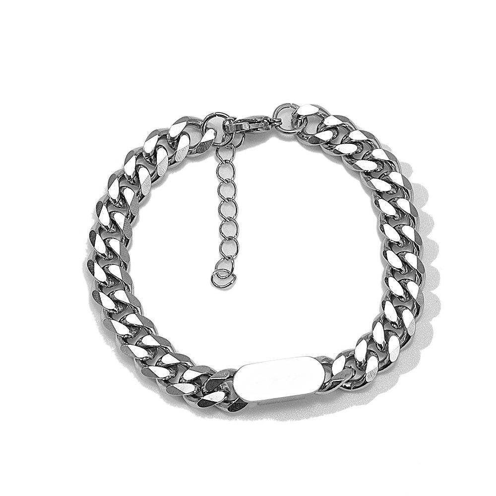 Men's Chunky Cuban Necklace: European-American Style Titanium Steel Hip-Hop Chain