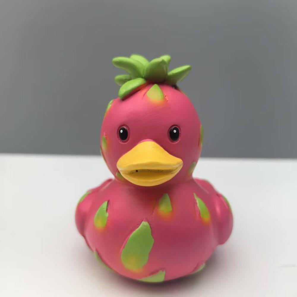 Decorative Dragon Fruit Duck Figurine Cartoon Duck Ornament  Living Room Decor