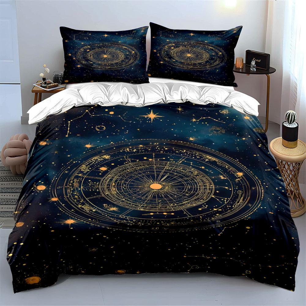 Astronomical chart with stars. Bedding sets Duvet cover sets Duvet covers Pillowcases(1 * Duvet Cover 2 * Pillowcases without duvet insert)