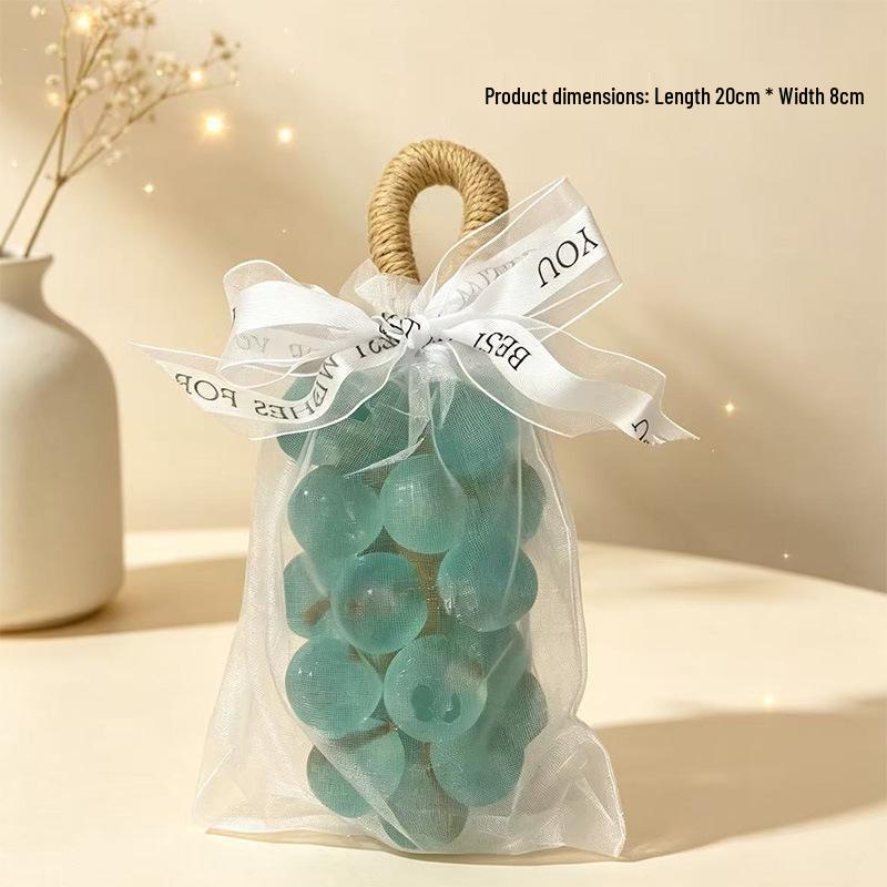 Handmade Crystal Grape Cluster Soap Gift Set - Transparent Simulation Grape Soap
