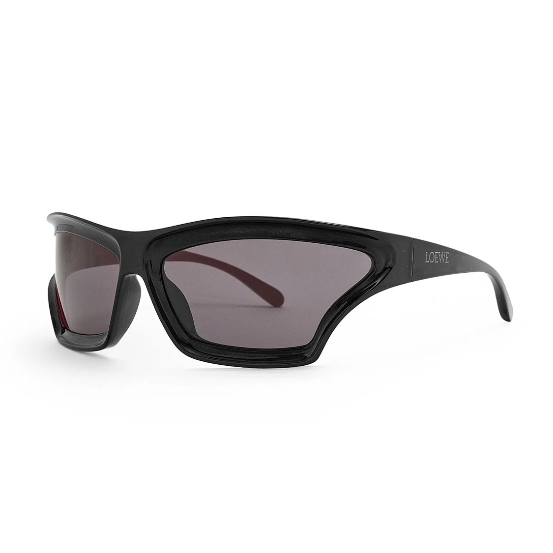 Loewe Sculpted Irregular Frame Sunglasses Unisex sunglasses Black G776SUNX06 F,Black