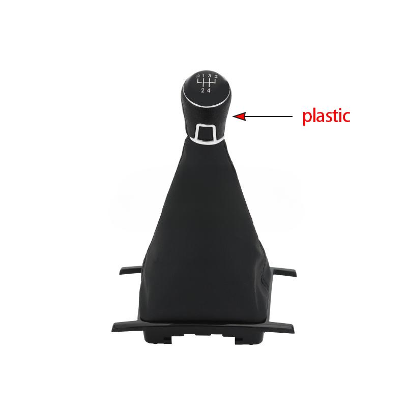 New MT Black 5/6 Speed Car Gear Shift Knob Lever Stick With PU Leather Boot For Volkswagen VW Amarok 2010-2024 Auto Accessories