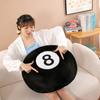 Custom Black 8 Ball Pillows Shape Cushions Logo Covers Decoration Home Sofa Designer Round Throw Pillow