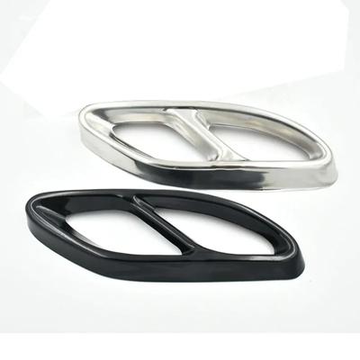 2 Pcs Stainless Steel Exhaust Pipe Trim Cover for Mercedes Benz A B C E GLC GLE Class W176 W246 W205 W213 AMG Car Style
