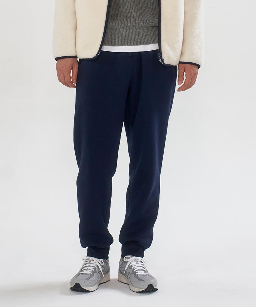 BASIC HOUSE Cp French Bonded Jogger Pants Navy Lwpt7151