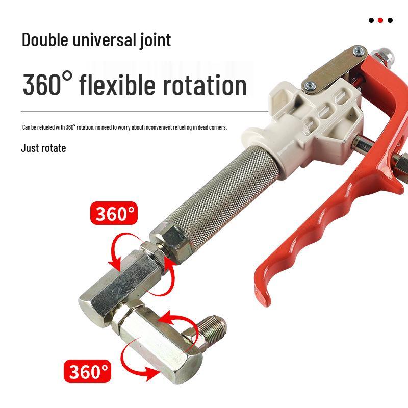 High-Pressure Pneumatic & Electric Grease Gun Set with Universal Nozzle and Oiler Accessories
