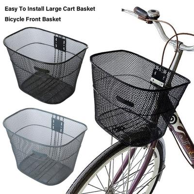 Metal Bicycle Front Basket Adjustable Bike Rear Mesh Basket High Quality Bike Storage Accessories