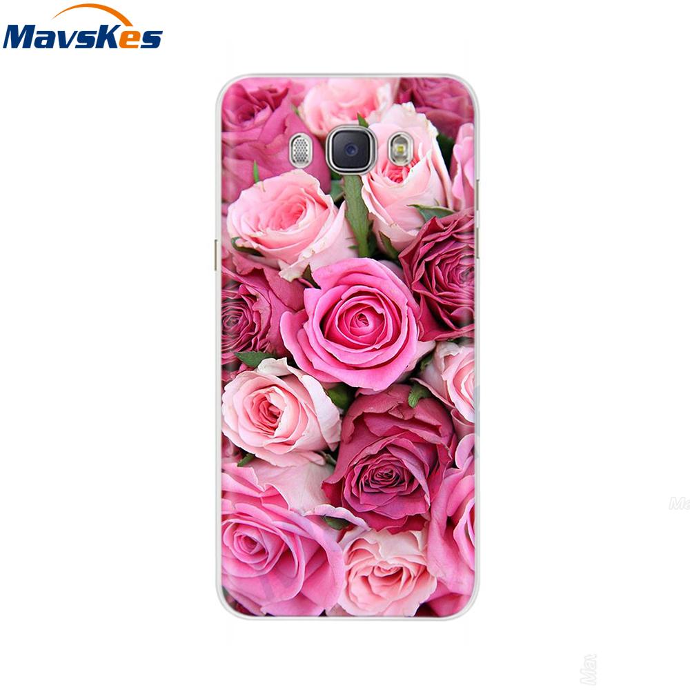 For Samsung J7 2016 Case Print Flower Soft Silicone Back Cover For Samsung J7 2016 TPU Phone Case For Samsung Galaxy J7 2016