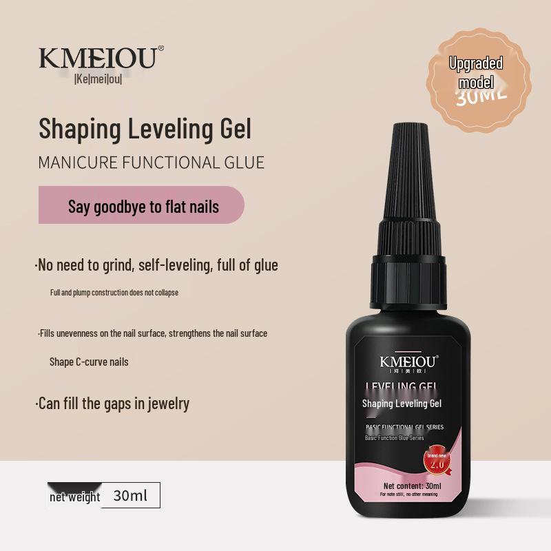 Nail Art Super Gel: Strengthening Base & No-Wipe Top Coat for Salons