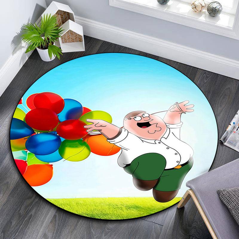 Peter Griffin Pattern Round rug,Carpet Rug for Living Room Bedroom Playroom ,Non-slip Floor Mat,Holiday Gifts and Birthday Gifts.