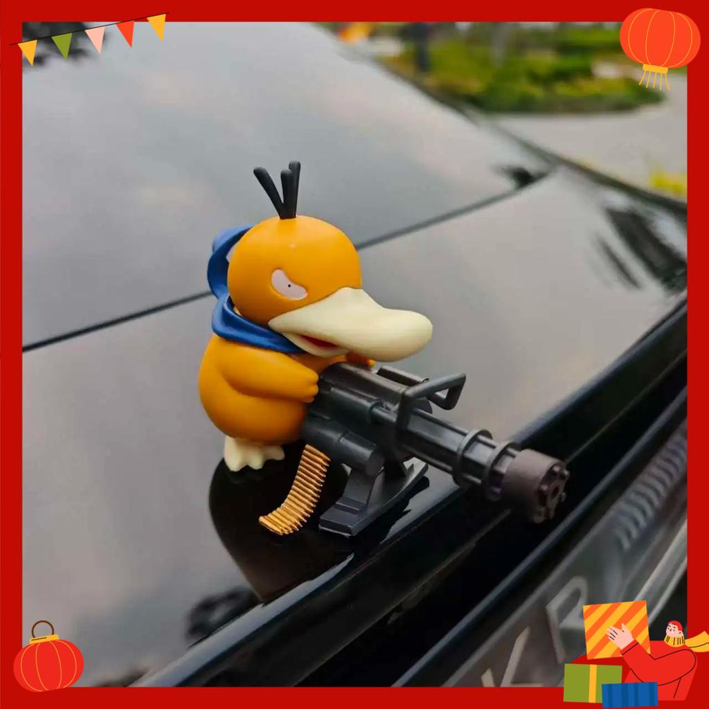 Pokémon Psyduck Car Hood Ornament Small Figurine Car Doll Decoration Road Bandit Gatling Car Rear Doll Fun Toy Christmas Gift