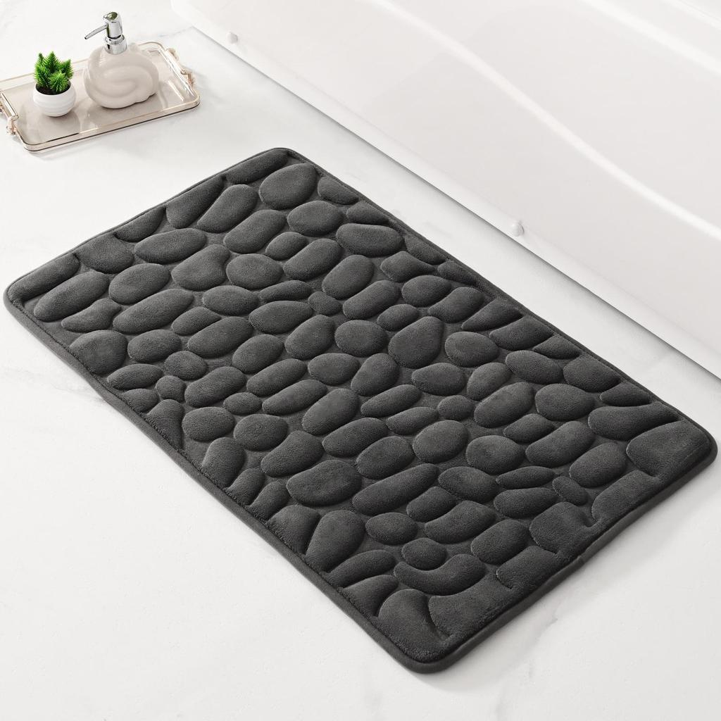 Pebble Embossed Water-Absorbent Non-Slip Door Mat – Cute, Durable Carpet for Bathroom and Entrance.