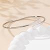 Metal Surround Two Ends Squashed Metal Open Arm Ring Bracelet Punk Simple Earrings Jewelry