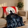 Game B-Bloodbornes Throw Short Plush Throw Blanket Soft Skin-Friendly Multi-Scene Home Office